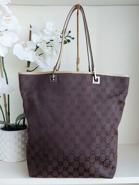 GUCCI Monogram Canvas Tote Bag